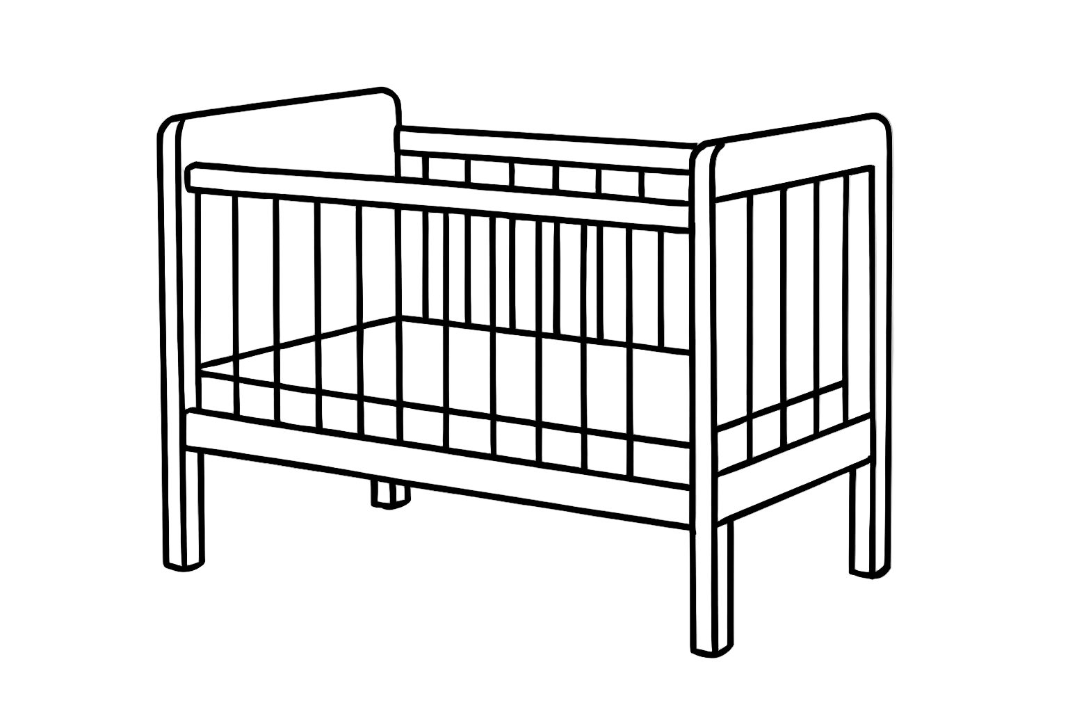 baby bed outline