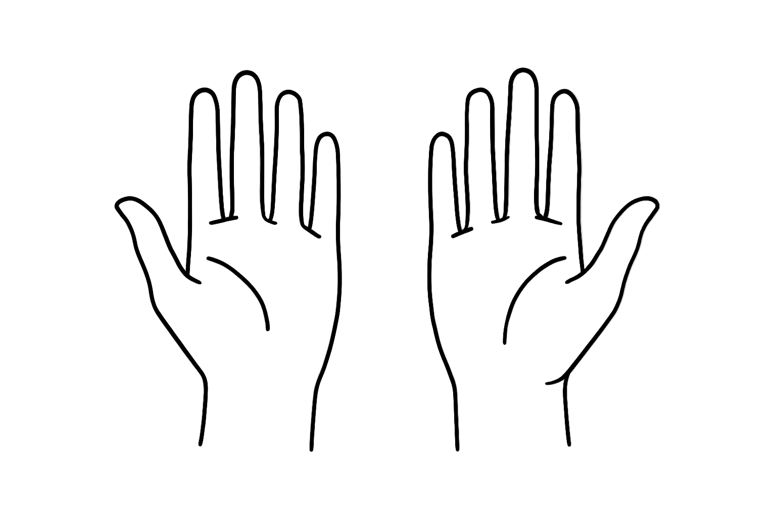hands side by side