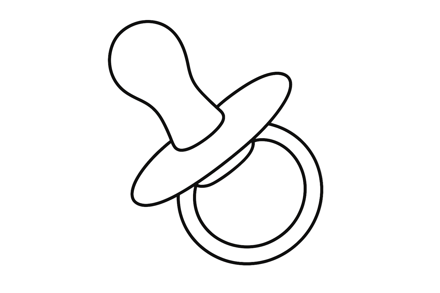 pacifier outline